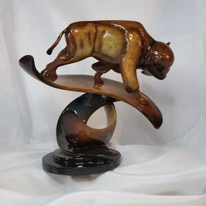 2005 Imago Buffalo Run Gold Ceramic Sculpture signed Stephen Herrero *READ*